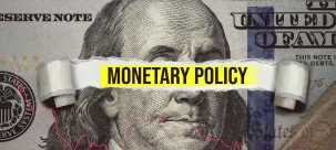US banknote with monetary policy written on top