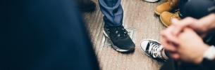 Feet on floor - London Underground
