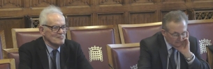 Charles Goodhart in Parliament giving evidence on how sustainable the national debt is