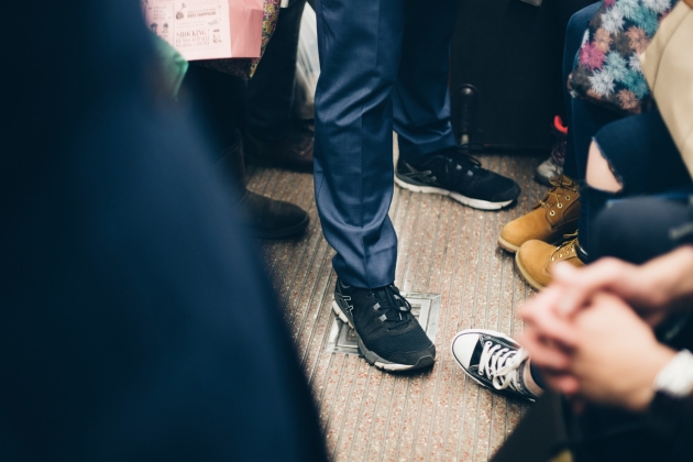 Feet on floor - London Underground